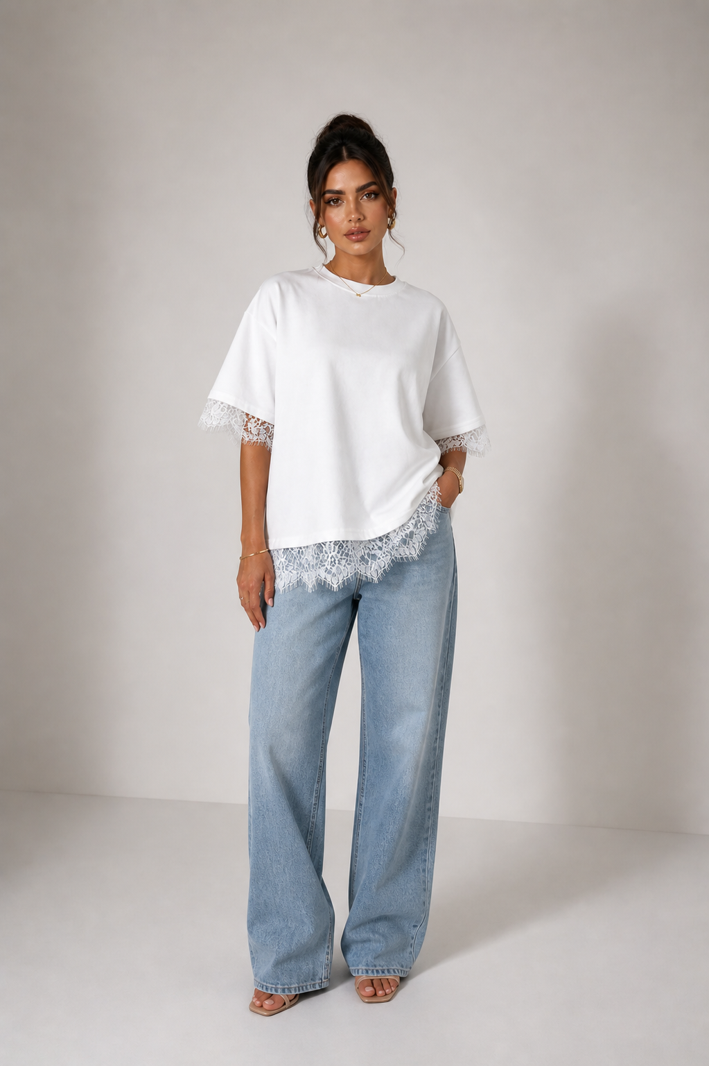 Melia-Spitzen-T-Shirt