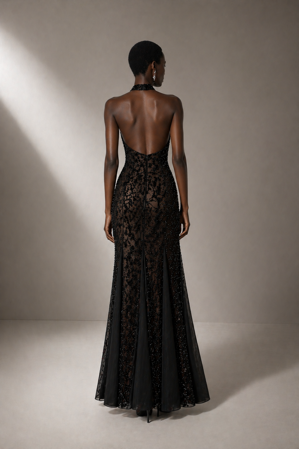 Calista-Paillettenkleid mit Neckholder