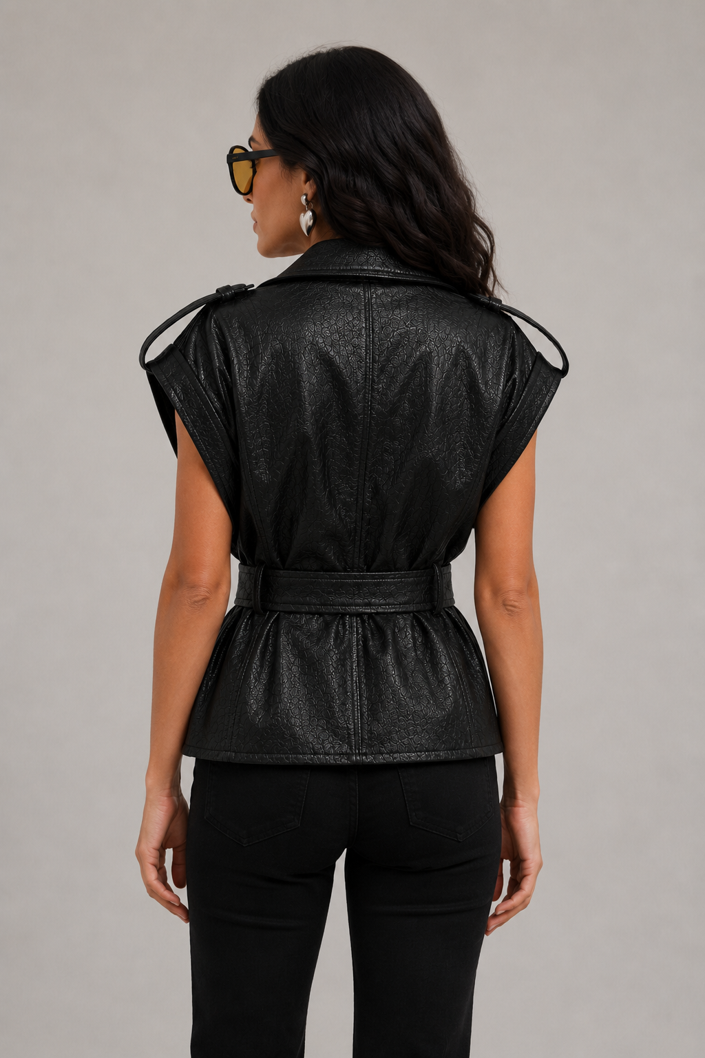 Icon Faux Leather Vest