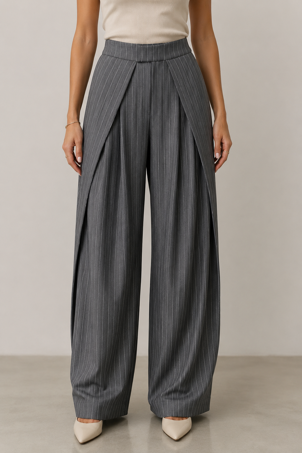 Pantalon Nora à jambes larges