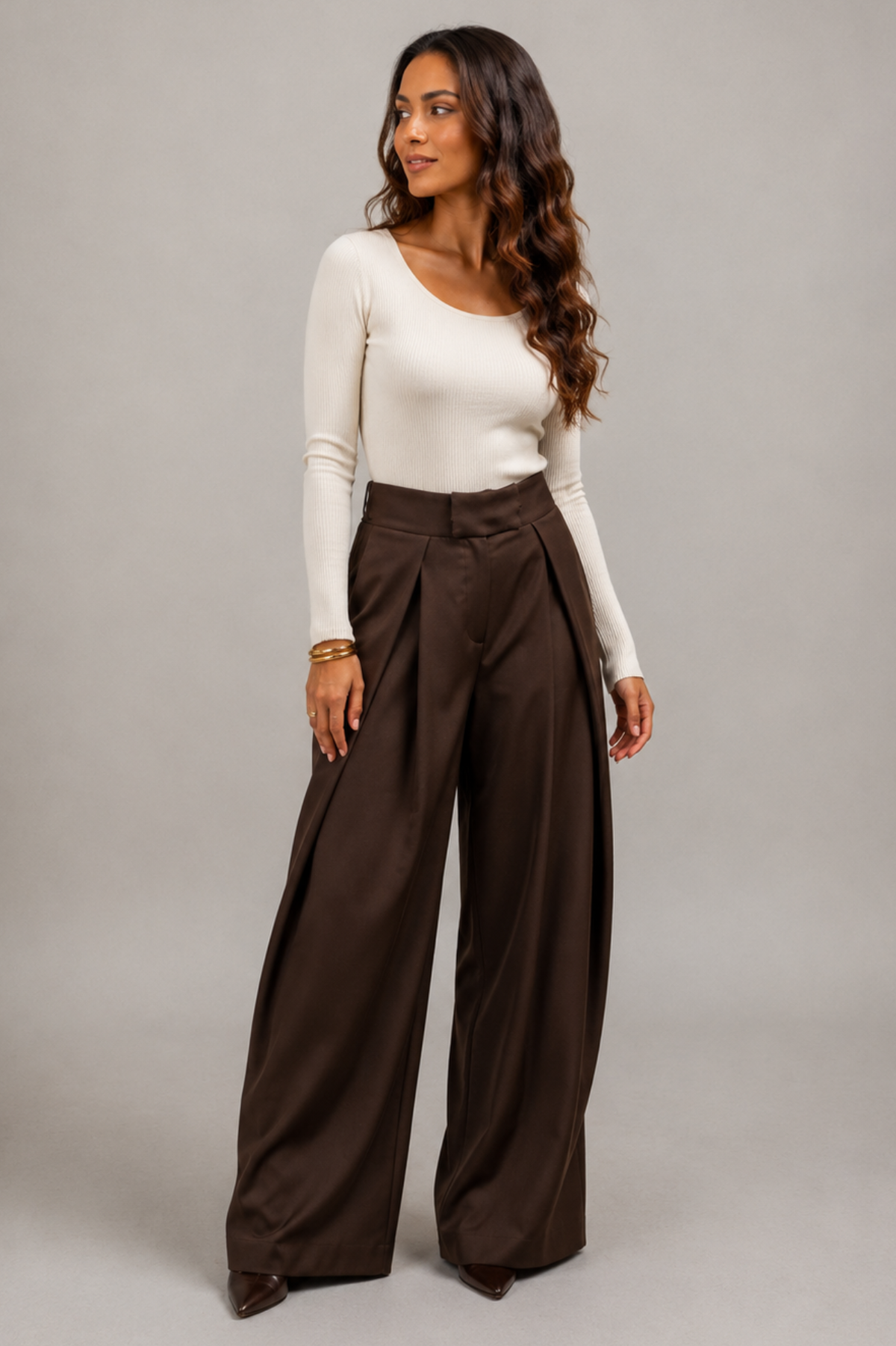 Pantalon Nora à jambes larges